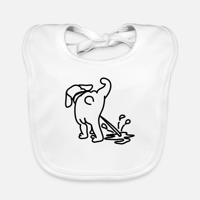 pinkelhund - Baby Bio-Lätzchen - Weiß