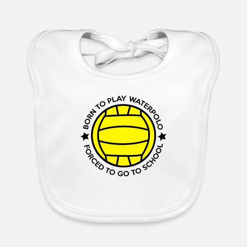 water polo - Bavoir bio Bébé - blanc