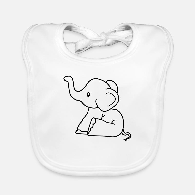 petit éléphant assis clip bébé bébé veau doux Bavoir bio Bébé