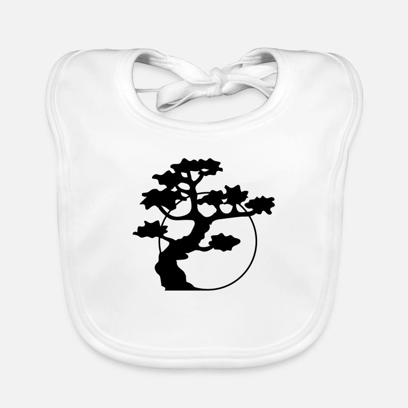 circle sun evening moon night tree decoration cool Organic Baby Bibs