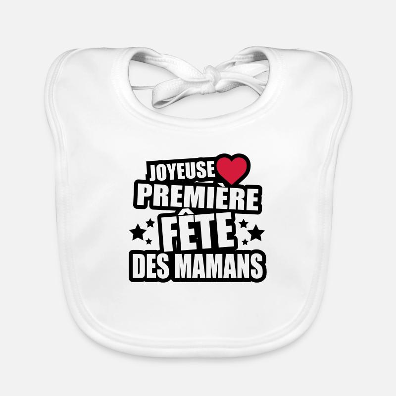 joyeuse première fête des mamans Bavoir bio Bébé