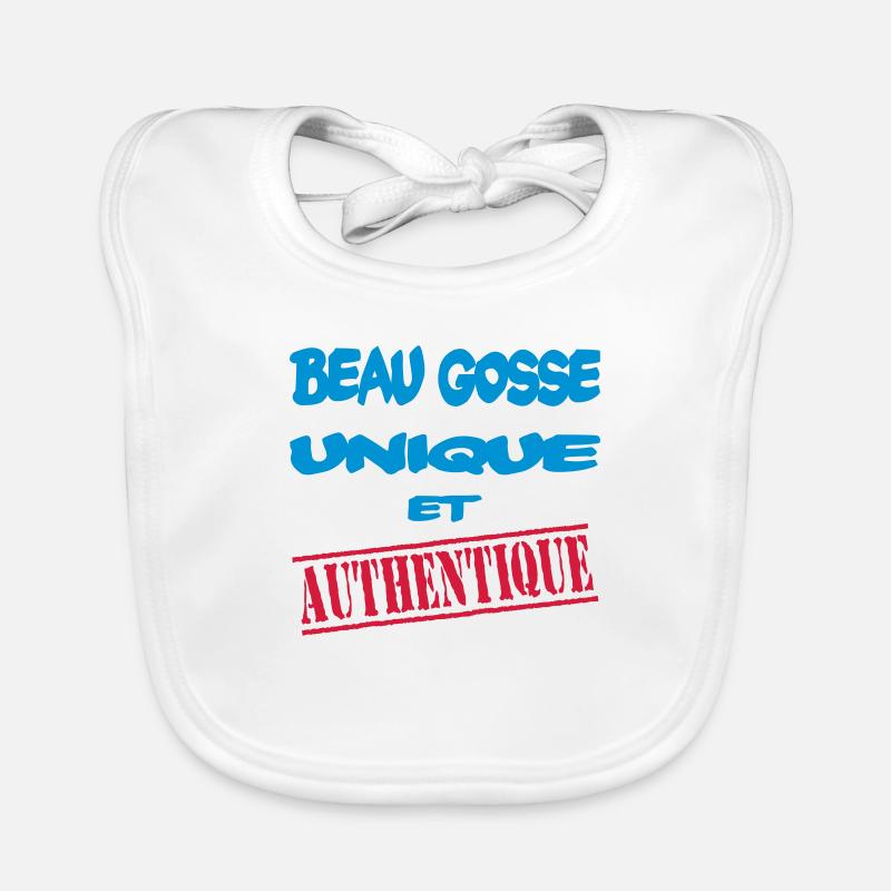 Beau gosse unique et authentique Baby Bio-Lätzchen