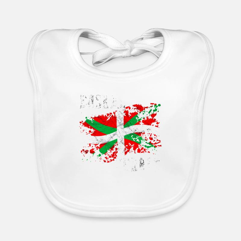 Pays Basque - Euskal Herria 20 - Bavoir bio Bébé - blanc