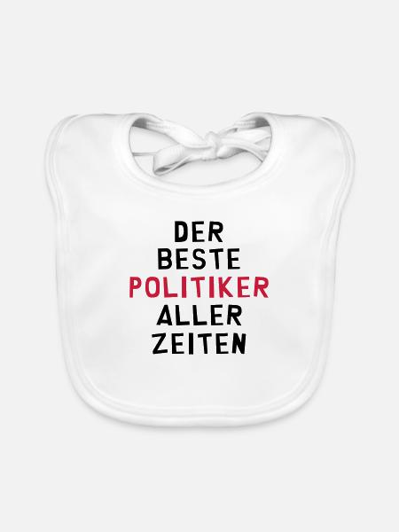 Politiker Politikerin Politik Bürgermeister Wahlen - Baby Bio-Lätzchen - Weiß - Vorne