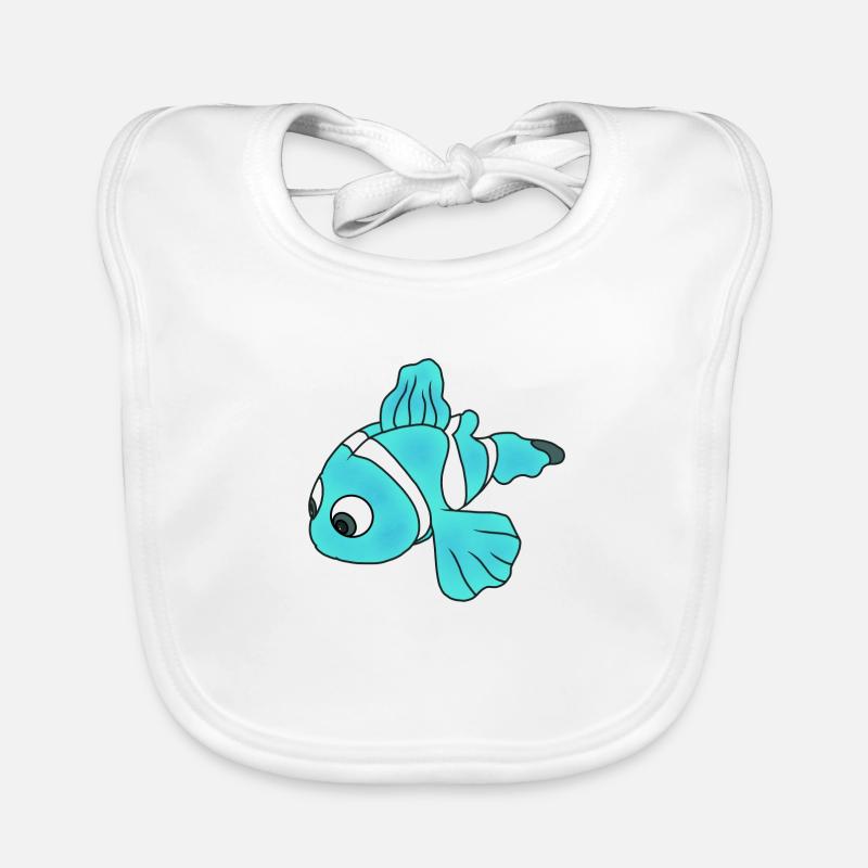 Fisch - Baby Bio-Lätzchen - Weiß