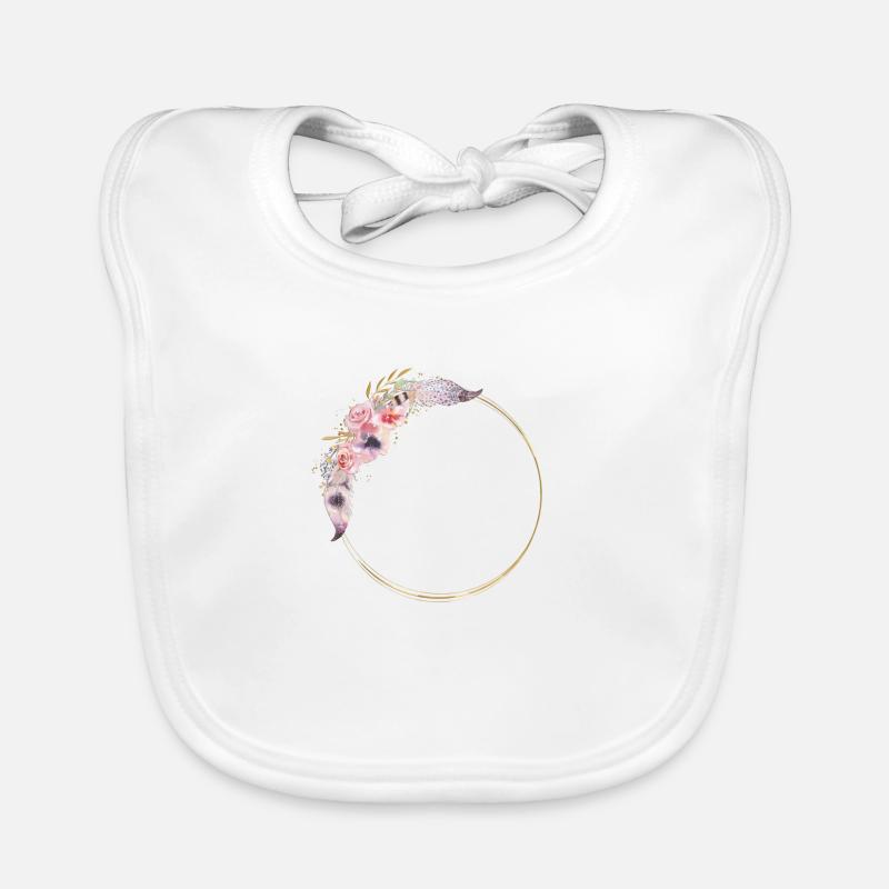 Personalisable Boho Ressort Cercle 2 Bavoir bio Bébé