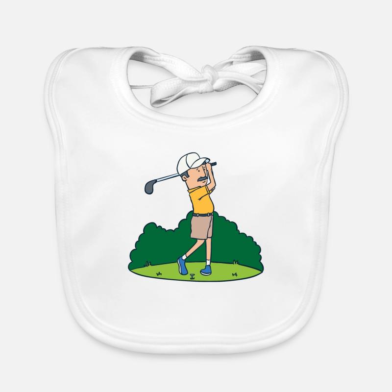 Golfer Opa Golfen Golf Sport Baby Bio-Lätzchen