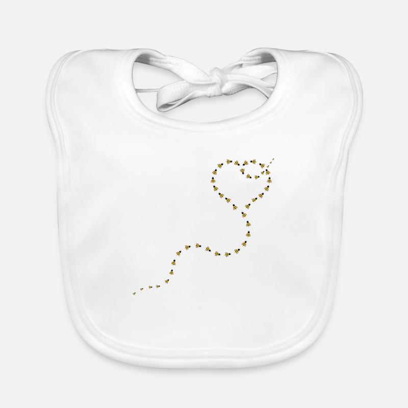 Bees heart Organic Baby Bibs