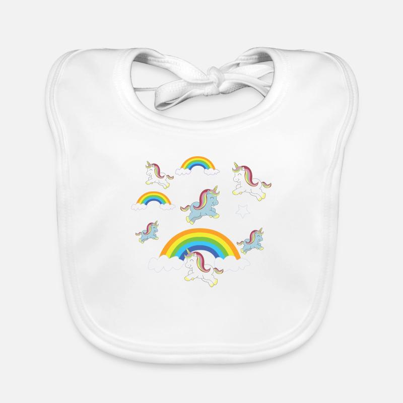 Einhörner Baby Bio-Lätzchen