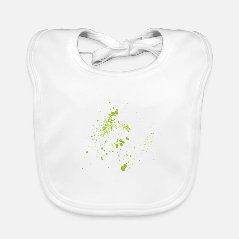 Farbe Klecks Spritzer Maler Geschenk Bunt Art Idee Baby Bio-Lätzchen