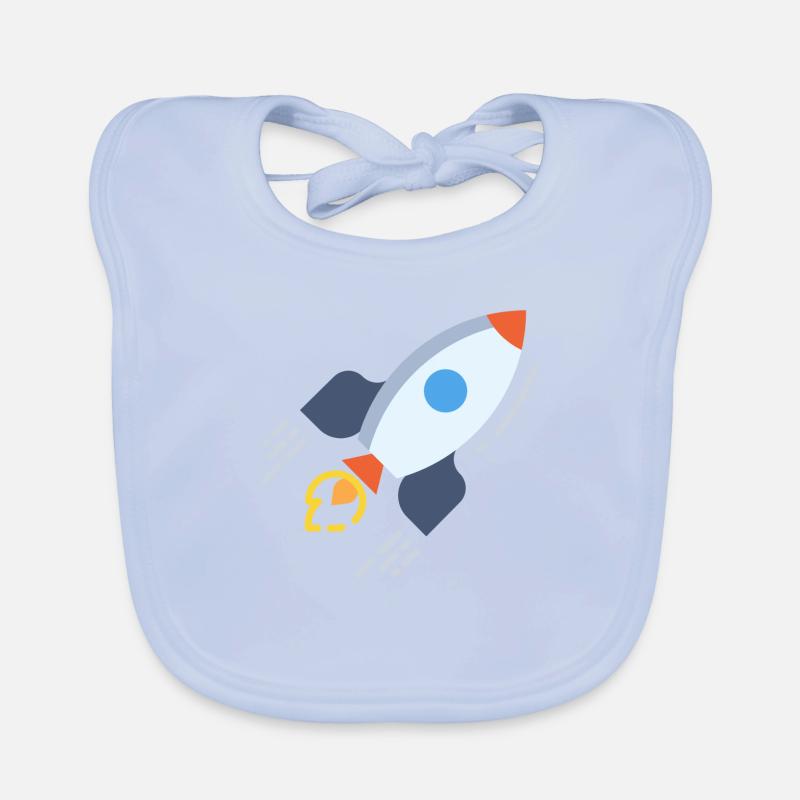 Flying rocket spaceship. gift Organic Baby Bibs