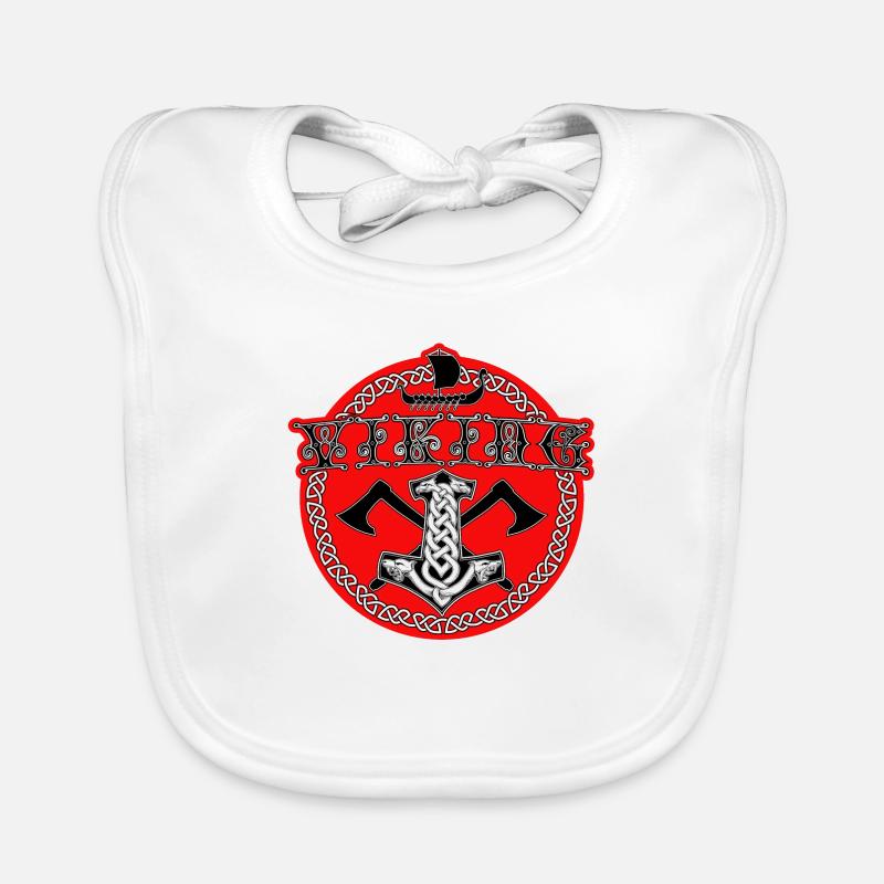 Viking - Bavoir bio Bébé - blanc