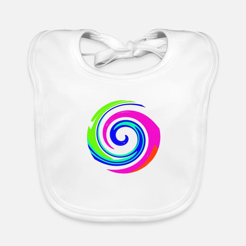 swirl wave Organic Baby Bibs