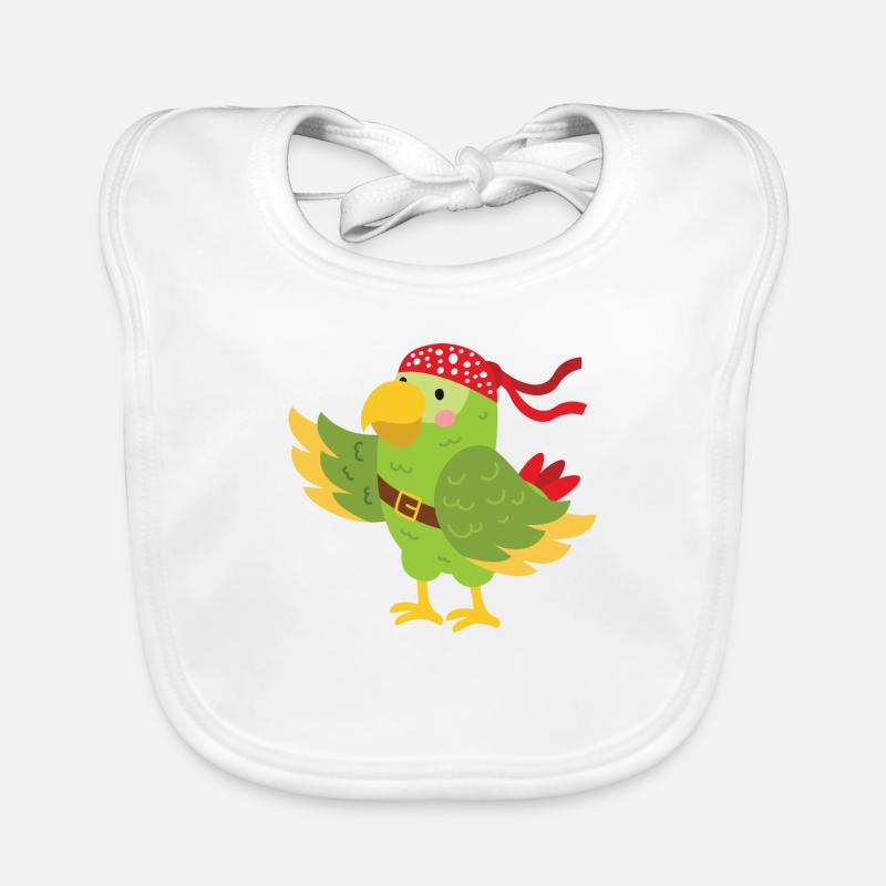 Pirate Parrot Organic Baby Bibs