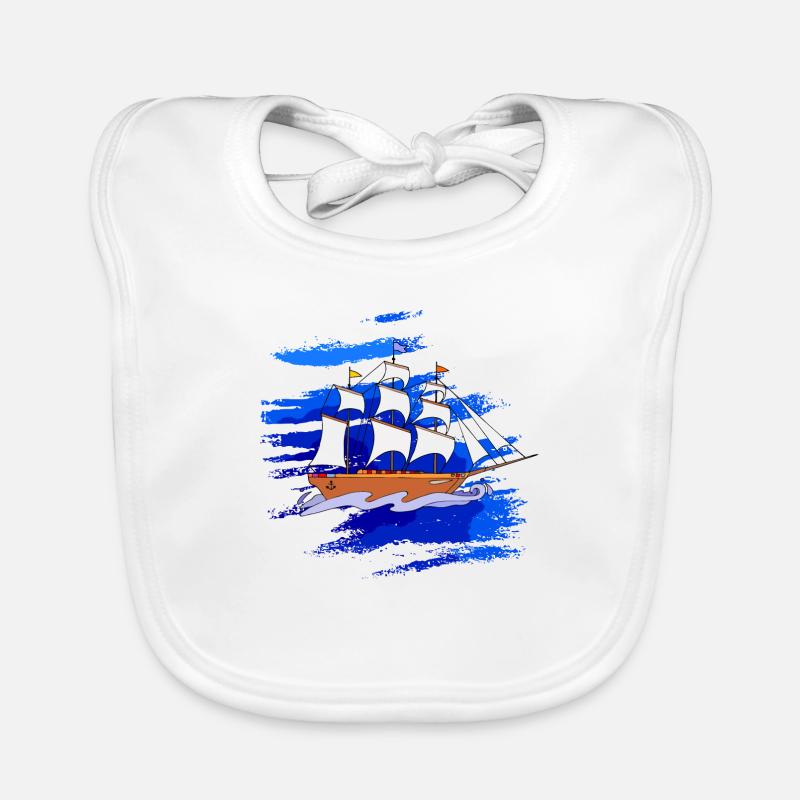 Sailing ship Organic Baby Bibs