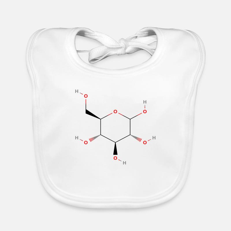 Molécule de glucose - Formule structurale colorée Bavoir bio Bébé