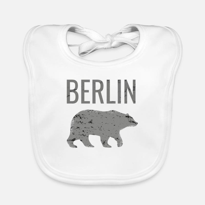 Berlin avec l’ours ours comme Berlin Rengain Bavoir bio Bébé