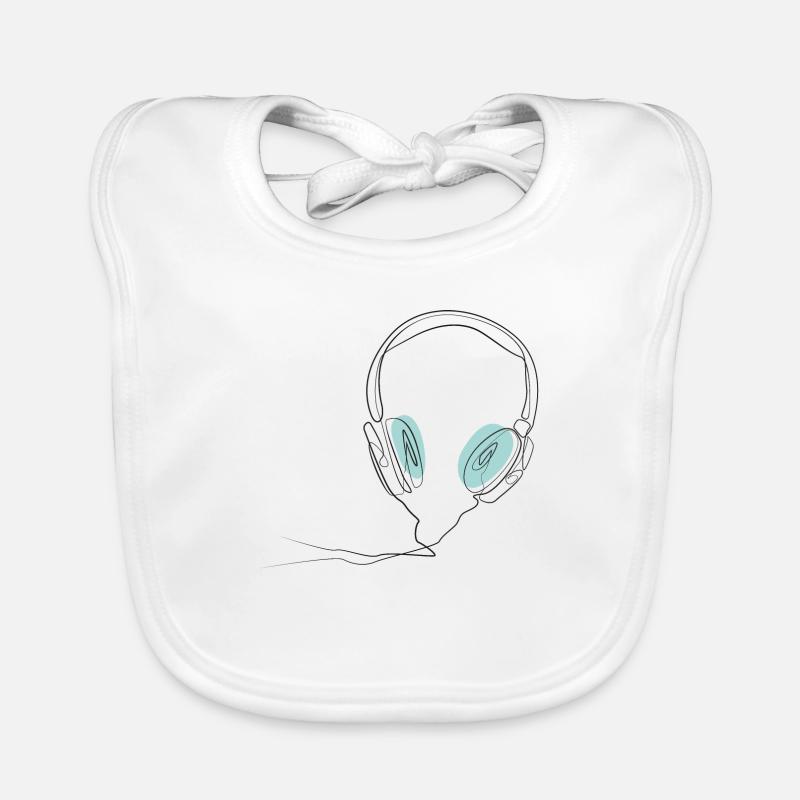 OneLine Art. Kopfhörer Baby Bio-Lätzchen