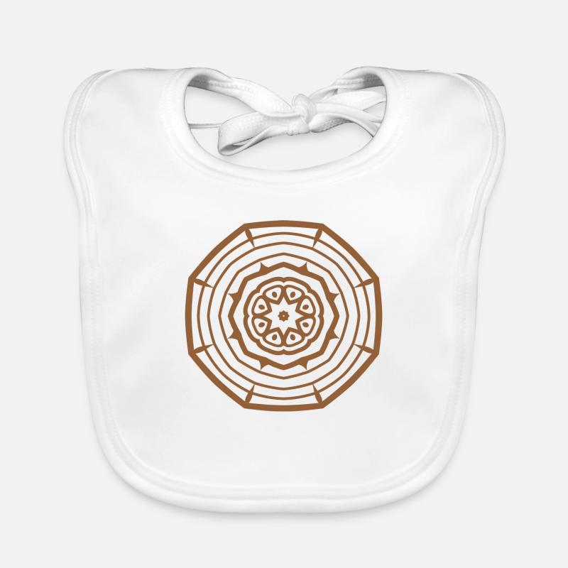 MANDALA - Baby Bio-Lätzchen - Weiß