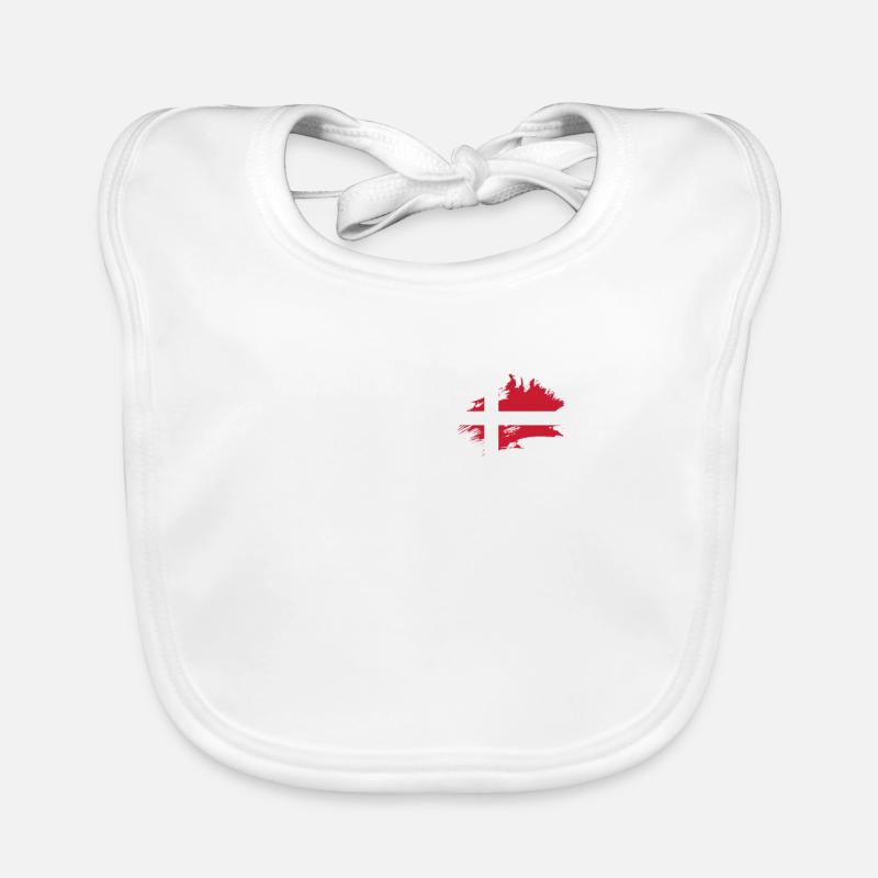Denmark Flag Danish Flag Danmark Denmark Organic Baby Bibs
