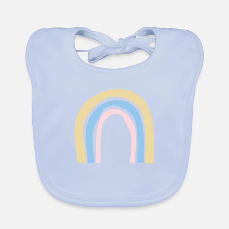 Rainbow - Rainbow Pastel Organic Baby Bibs