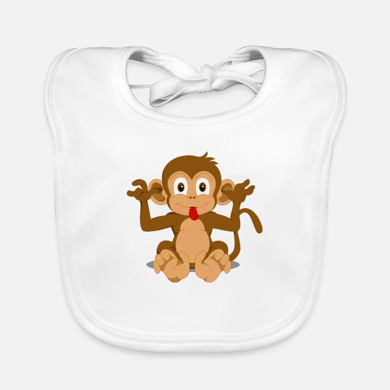 Singe effronté Bavoir bio Bébé