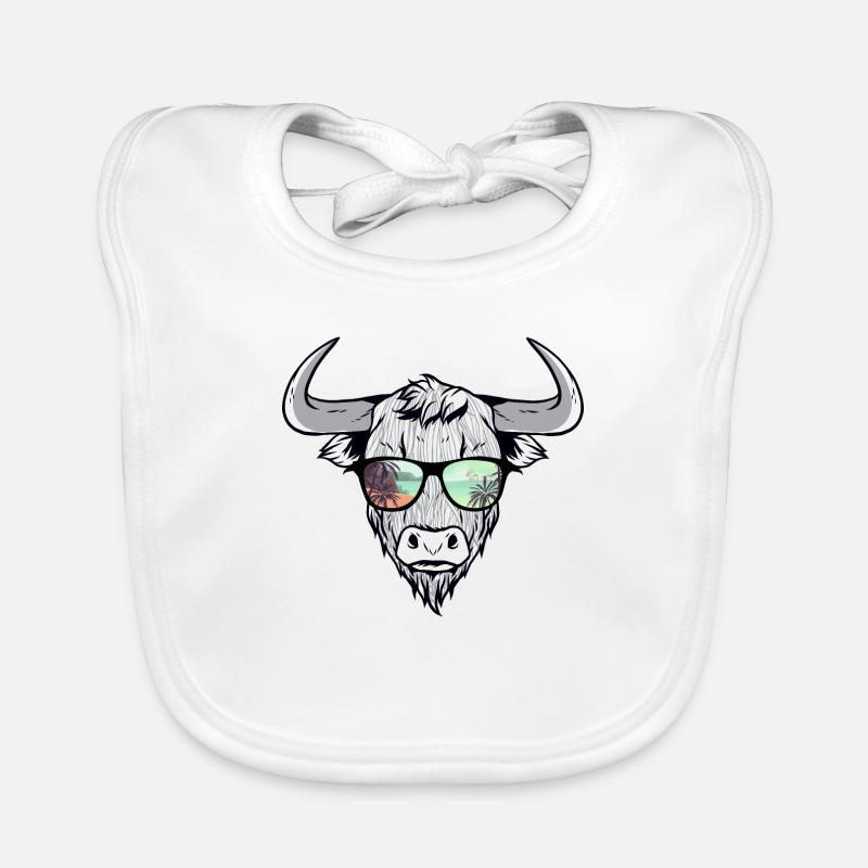 Cooler Bison Stier mit Zottelhaar Baby Bio-Lätzchen