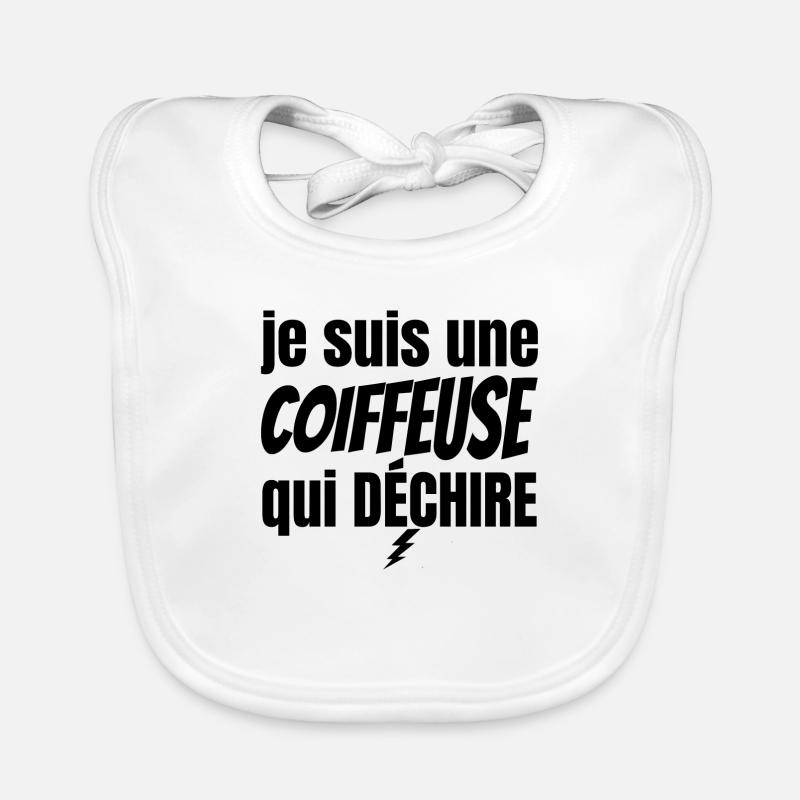 coiffeuse qui déchire Bavoir bio Bébé