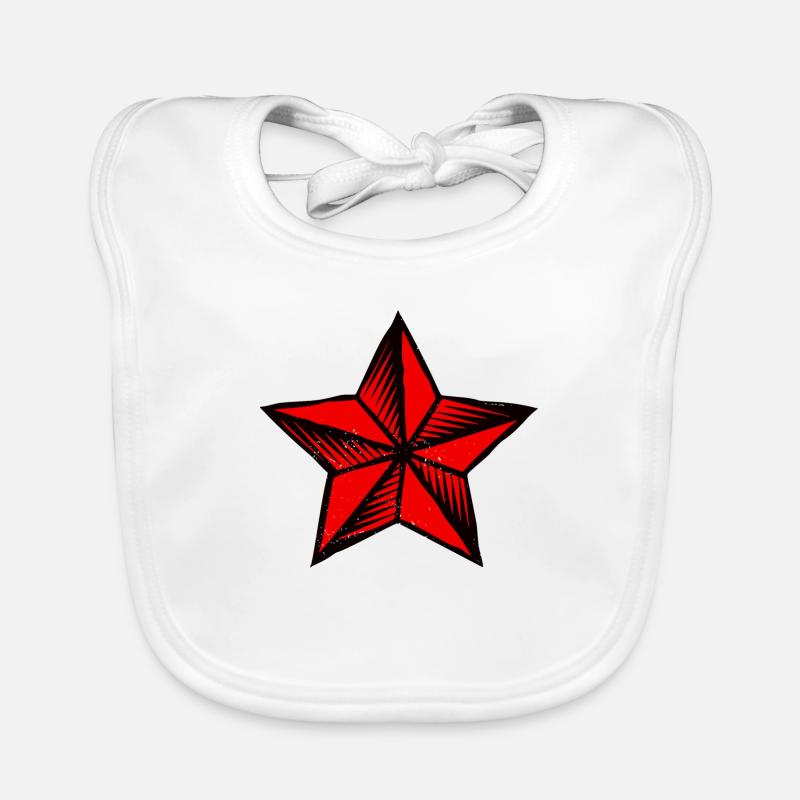 Star red star Organic Baby Bibs