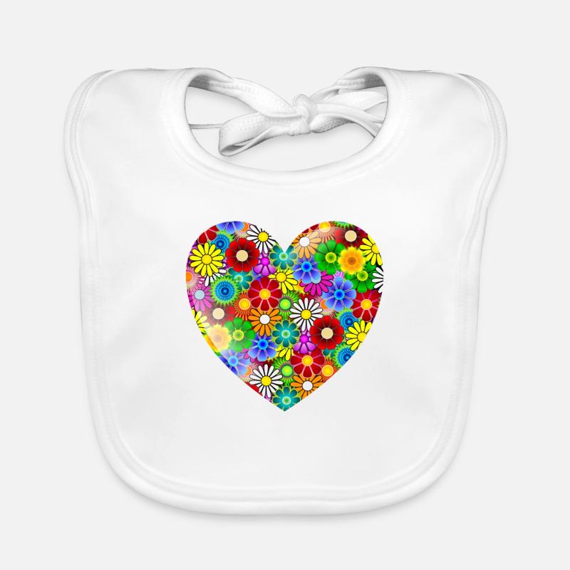 Cœur de fleur Bavoir bio Bébé