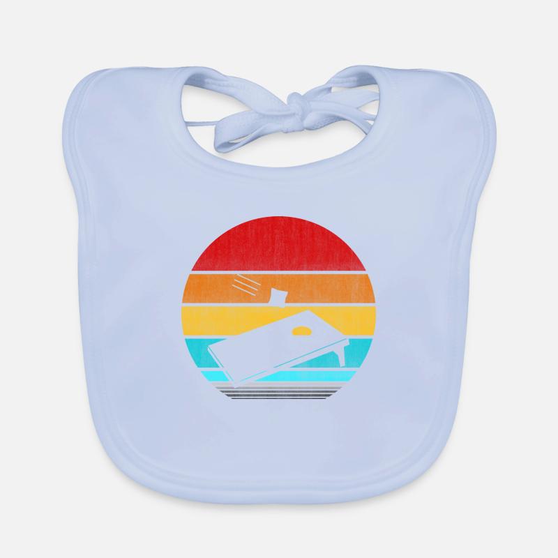 Retro Vinatge Cornhole Baby Bio-Lätzchen