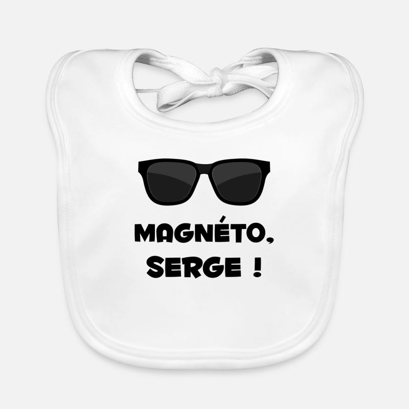 magnetoserge - Bavoir bio Bébé - blanc