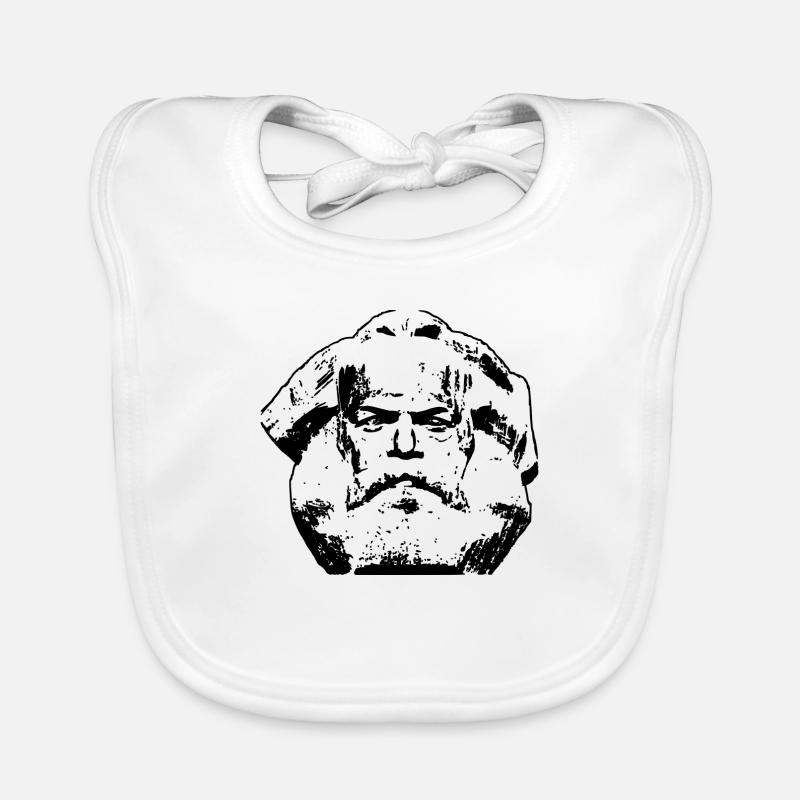Marx head black Organic Baby Bibs