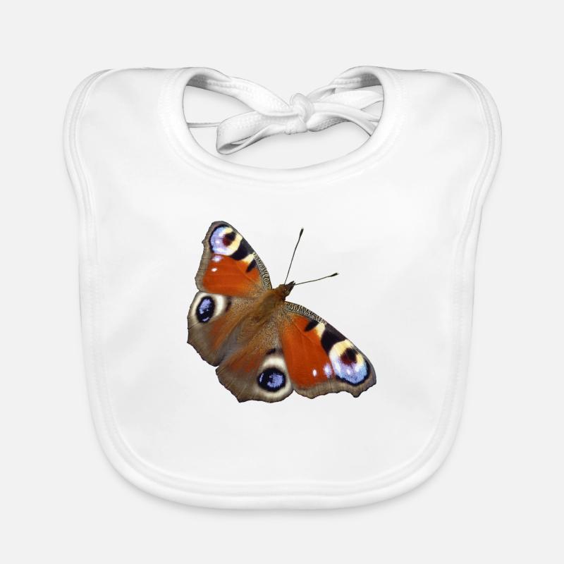 Butterfly Wings Day Peacock Eye Insect Spring Organic Baby Bibs