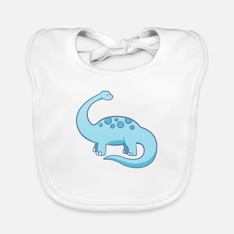 Petit dinosaure bleu mignon Bavoir bio Bébé