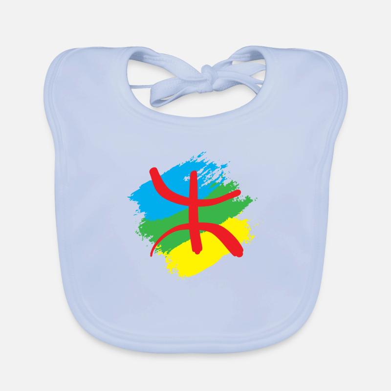 Stylized Amazigh flag Organic Baby Bibs