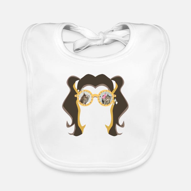 Mädchen mit Brille 1 Baby Bio-Lätzchen