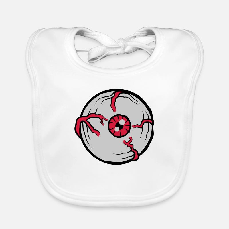 Big Crazy Horror Eye Organic Baby Bibs