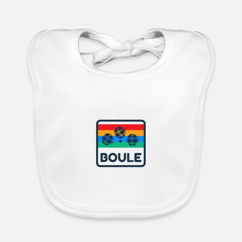 Retro Boule Design 80s 90s Vintage Geschenkidee Baby Bio-Lätzchen