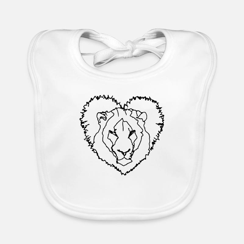 Löwe Herz Geschenkidee Baby Bio-Lätzchen