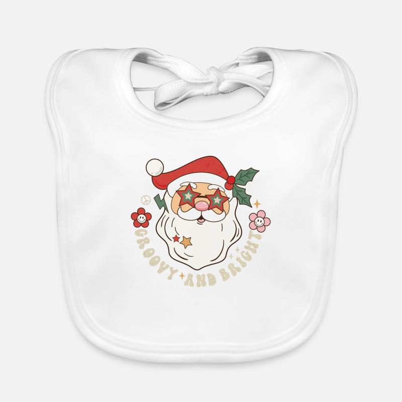 Groovy & Bright Weihnachten Retro Weihnachtslied Baby Bio-Lätzchen