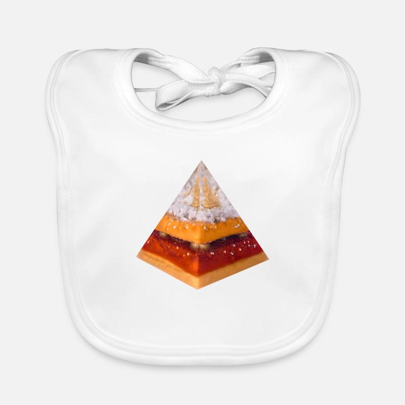Buddha - Light Pyramid - Organic Baby Bibs - white
