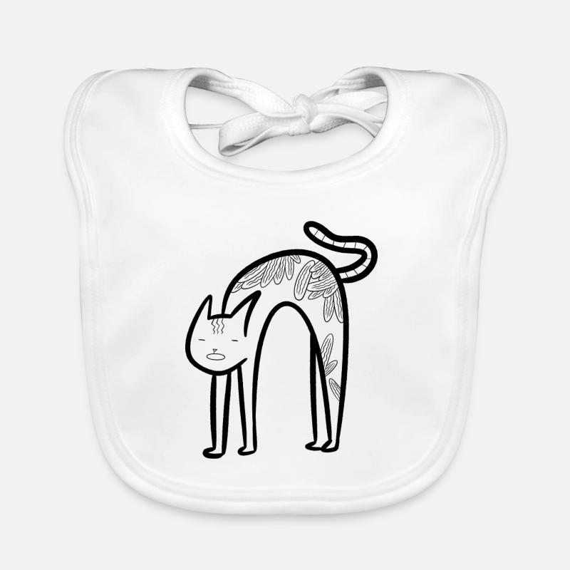 Funny cat Organic Baby Bibs