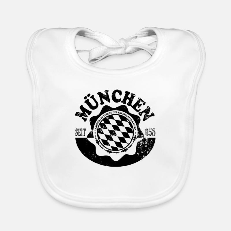 München - Baby Bio-Lätzchen - Weiß