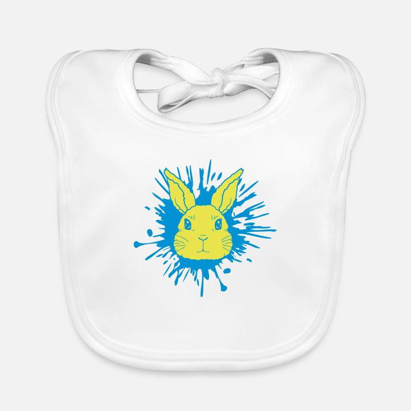 Gouttes de peinture taches de lapin éclaboussures Bavoir bio Bébé