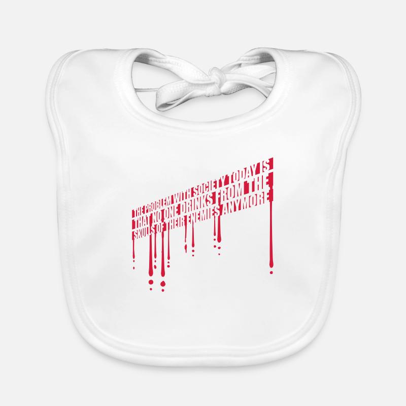 drinks from enemies skulls Organic Baby Bibs