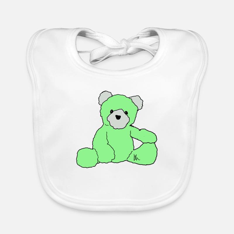 Teddy - Baby Bio-Lätzchen - Weiß