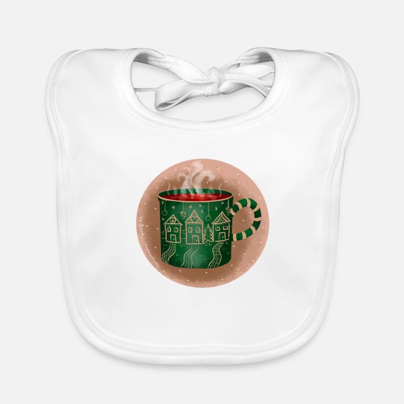 Christmas Cup Organic Baby Bibs