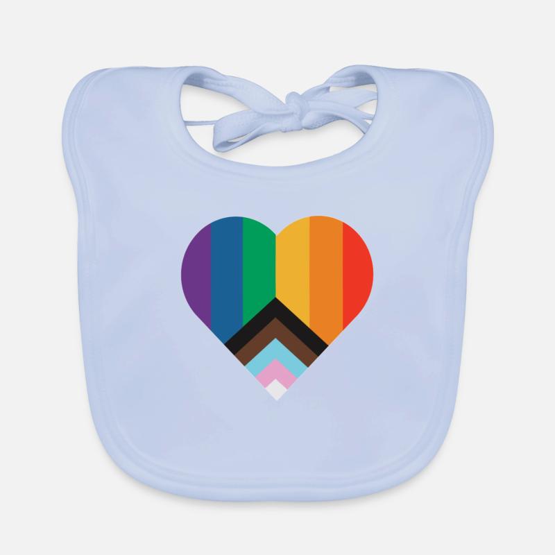 Regenbogen Herz Baby Bio-Lätzchen