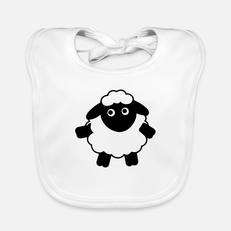 Funny Sheep Cartoon Gift Idea Organic Baby Bibs